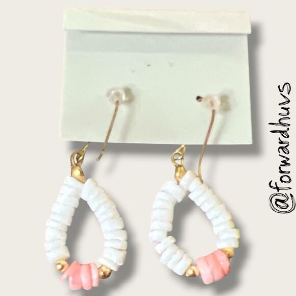 Bundle Sale 3 for $15 | Philippine Fashion Earrings – Natural Shell Teardrop Dan - Picture 3 of 6